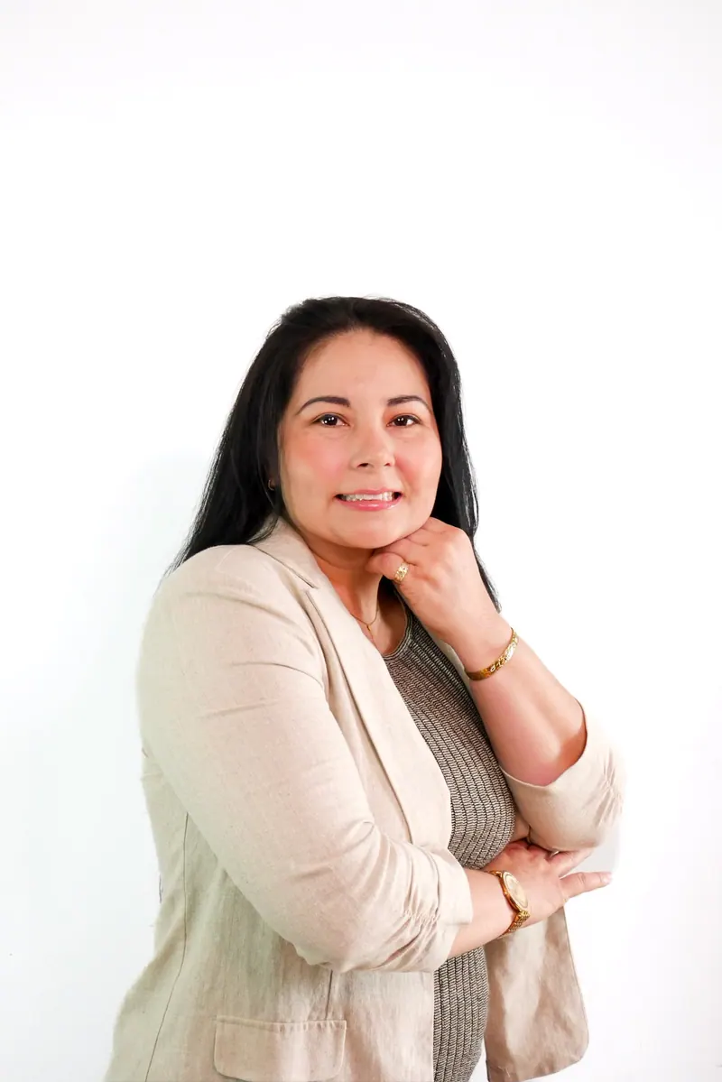 Grenda Vargas in a side-profile portrait from her brand photography session in Orlando